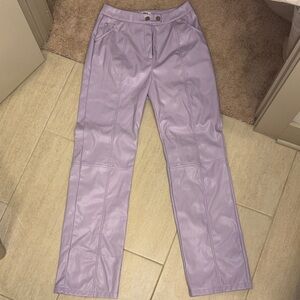 Lavender Faux Leather Pants